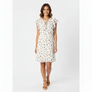 *The Kooples Silk Knee-Length Dress | Floral | XXS